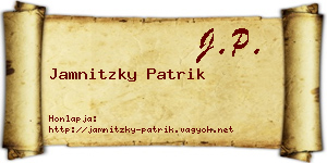 Jamnitzky Patrik névjegykártya