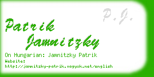 patrik jamnitzky business card